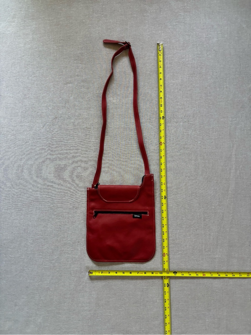Kolash red leather crossbody purse. - Picture 9 of 13